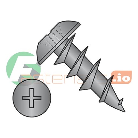 Newport Fasteners Wood Screw, #8, 7/16 in, Black Oxide Stainless Steel Truss Head Phillips Drive, 10000 PK 438537